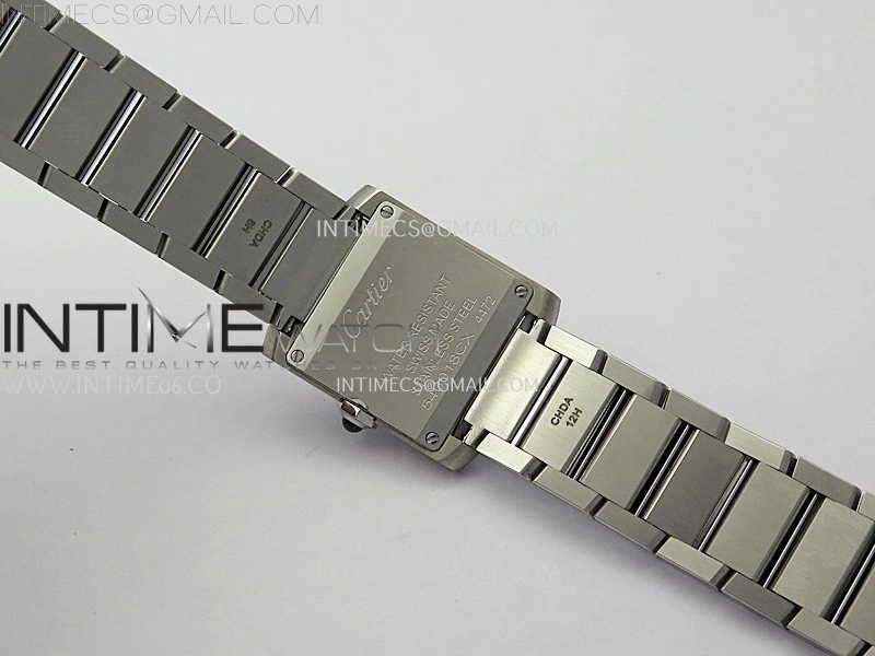 Tank Francaise Ladies 21.2mm SS 8848F 1:1 Best Edition Silver Dial on SS Bracelet Ronda Quartz V2